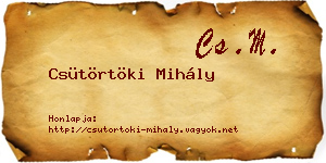 Csütörtöki Mihály névjegykártya